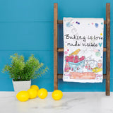 Love Is Baked Tea Towel – Sentimental Kitchen Decor – Avery's Home