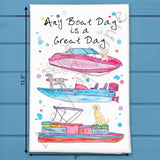 Any Boat Lake Day Tea Towel – Nautical Decor – Avery's Home