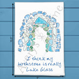 Lake Glass Birthstone Tea Towel – Coastal Gift – Avery's Home