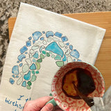 Lake Glass Birthstone Tea Towel – Coastal Gift – Avery's Home