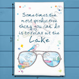 Sunglasses & Relaxation Tea Towel – Lake or River Vibes – Avery's Home
