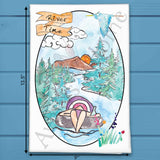 River Time Tea Towel – Spring Boating Decor – Avery's Home