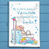 Summer Lake Vacation Tea Towel – Seasonal Travel Decor – Avery's Home