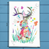 Jackalope Tea Towel – Whimsical Mountain Decor – Avery's Home