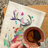Jackalope Tea Towel – Whimsical Mountain Decor – Avery's Home