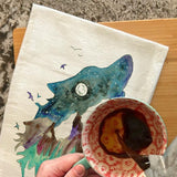 Mountain Wolf Tea Towel – Wilderness Decor – Avery's Home