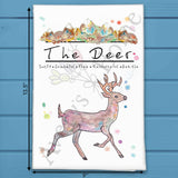 Mountain Deer Tea Towel – Woodland Antler Decor – Avery's Home