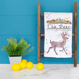 Mountain Deer Tea Towel – Woodland Antler Decor – Avery's Home