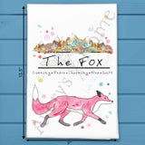Mountain Fox Tea Towel – Rustic Wildlife Decor – Avery's Home