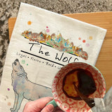 Mountain Wolf Tea Towel – Wild Forest Decor – Avery's Home
