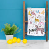 Farm Animals Barn Tea Towel – Country Morning Decor – Avery's Home