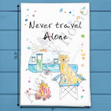 Camper With Pets Tea Towel – Travel Animal Decor – Avery's Home
