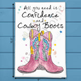 Cowboy Boots Confidence Tea Towel – Western Attitude – Avery's Home