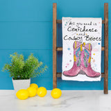 Cowboy Boots Confidence Tea Towel – Western Attitude – Avery's Home