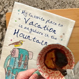 Summer Mountain Vacation Tea Towel – Relax & Explore – Avery's Home