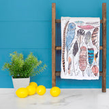 Bird Feather Collection Tea Towel – Nature Study Decor – Avery's Home