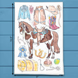 Western Horse Riding Tea Towel – Cowboy Decor – Avery's Home