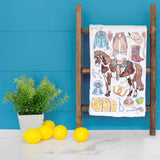 Western Horse Riding Tea Towel – Cowboy Decor – Avery's Home