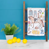 English Equestrian Tea Towel – Custom Rider Gift – Avery's Home