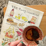 BBQ Grilling Checklist Tea Towel – Backyard Decor – Avery's Home