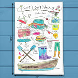 Let’s Go Fishing Tea Towel – Outdoor Lake Decor – Avery's Home