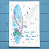 Surfing Ocean Tea Towel – Wave Lover Decor – Avery's Home