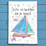 Sailboat Life Tea Towel – Nautical Decor – Avery's Home