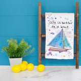 Sailboat Life Tea Towel – Nautical Decor – Avery's Home
