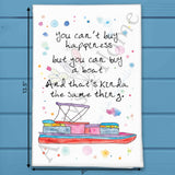 Buy a Boat Tea Towel – Lake Humor Gift – Avery's Home