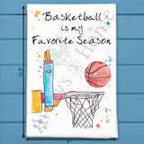 Basketball Tea Towel – Game Night Decor – Avery's Home