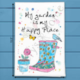 Gardening Tea Towel – Happy Place Decor – Avery's Home