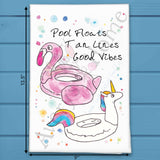 Pool Floats Tea Towel – Summer Chill Gift – Avery's Home