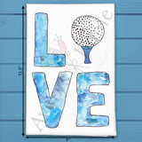 Love Golf Tea Towel – Green Sporty Decor – Avery's Home