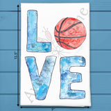 Love Basketball Tea Towel – Sporty Decor – Avery's Home