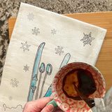Skiing Snow Tea Towel – Cold Weather Gift – Avery's Home