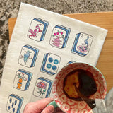 Mahjong Tiles Tea Towel – Game Lover Decor – Avery's Home
