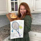 Tennis & Wine Tea Towel – Match Day Humor – Avery's Home