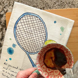 Tennis & Wine Tea Towel – Match Day Humor – Avery's Home