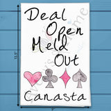 Canasta Strategy Tea Towel – Meld Humor Decor – Avery's Home