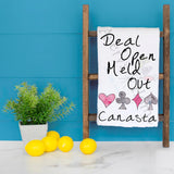 Canasta Strategy Tea Towel – Meld Humor Decor – Avery's Home