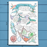 Hummingbird Bird Facts Tea Towel – Birdwatcher Decor – Avery's Home