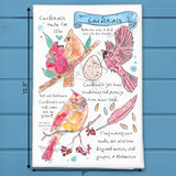 Cardinal Bird Facts Tea Towel – Nature Decor – Avery's Home