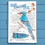 Blue Jay Facts Tea Towel – Birdwatcher Gift – Avery's Home