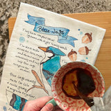 Blue Jay Facts Tea Towel – Birdwatcher Gift – Avery's Home