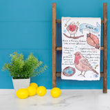 Robin Bird Facts Tea Towel – Gardener Decor – Avery's Home