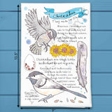Chickadee Bird Facts Tea Towel – Whimsical Decor – Avery's Home
