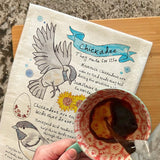Chickadee Bird Facts Tea Towel – Whimsical Decor – Avery's Home