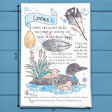 Common Loon Bird Facts Tea Towel – Lake Life Gift – Avery's Home
