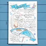 Seagull Bird Facts Tea Towel – Beach Watcher Decor – Avery's Home