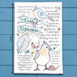 Tufted Titmouse Bird Facts Tea Towel – Garden Gift – Avery's Home